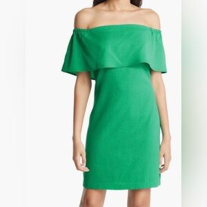 Charles Henry Emerald Green Mini Dress